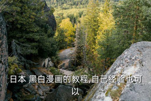 日本 黑白漫画的教程,自己经验也可以