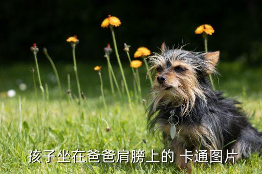  孩子坐在爸爸肩膀上的 卡通图片