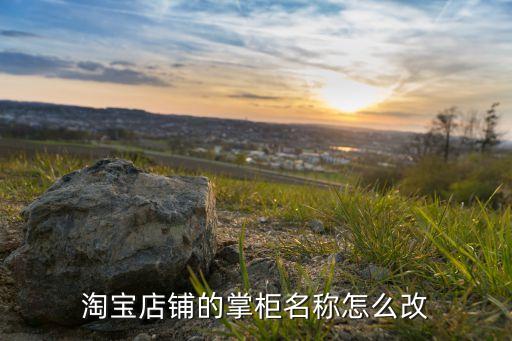 淘宝怎么修改掌柜名，淘宝卖家掌柜名怎么改