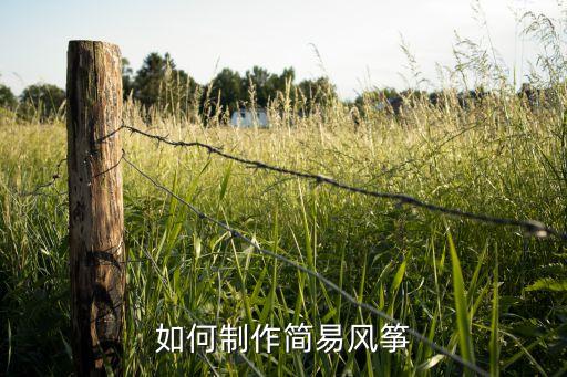 如何制作简易风筝