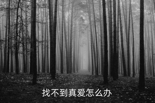 一直等不到真爱怎么办，找不到真爱怎么办