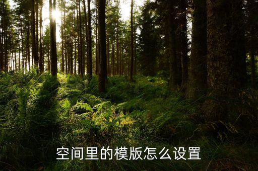 空间里的模版怎么设置