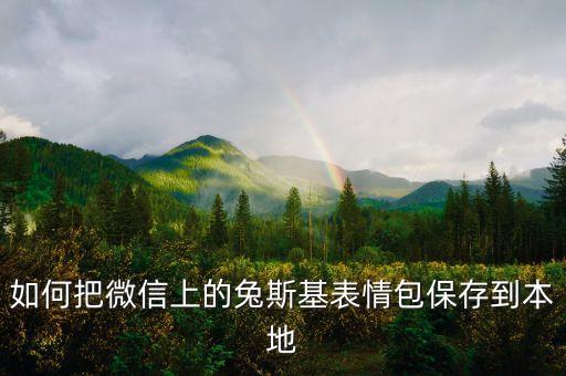 微信里的兔斯基删了怎么办，如何把微信上的兔斯基表情包保存到本地